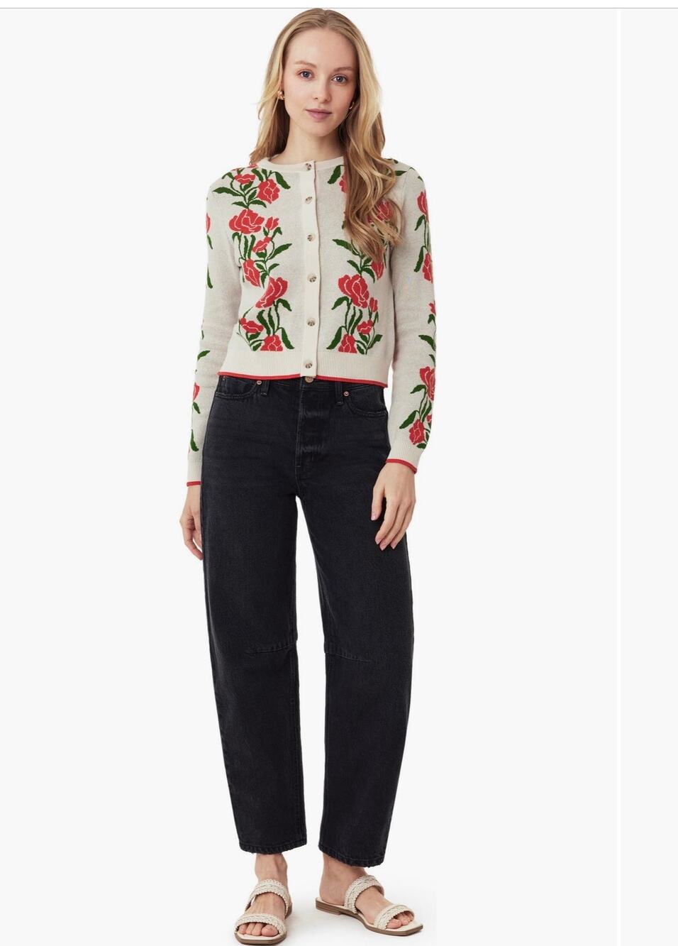 Scotch & Soda Poinsettia Intarsia Crewneck Sweater size medium (New)